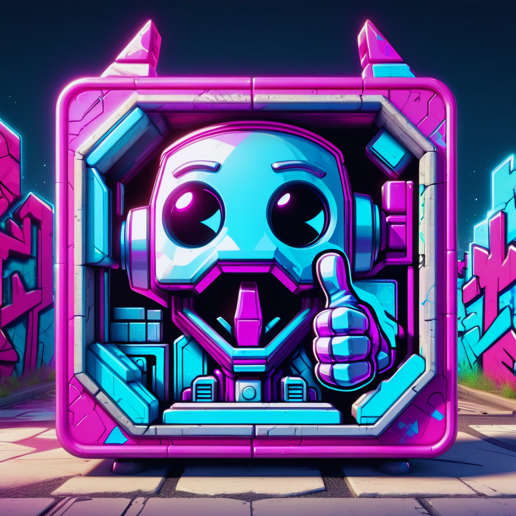 DonMSt0pS1gnXL fuchsia, aqualish, thumbs up ,graffiti writing, retrofuturism, product development, normal mapping, anvilnext engine, minimalist, high dynamic range, cross-section view,  screen space reflections (ssr), focus blur, uhd, groundbreaking, tone <lora:DonMSt0pS1gnXL-000006:0.75>