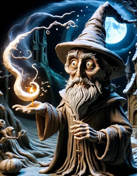 ais-drkclymtn wise old wizard casting a spell <lora:ais-drkclymtn-sdxl:1>