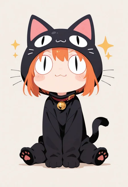 1 girl , cat disguise , paw ,:3 , <|> <|>,
masterpiece, best quality ,amazing quality ,haiz_ai , no lineart ,no outline, vfaix,