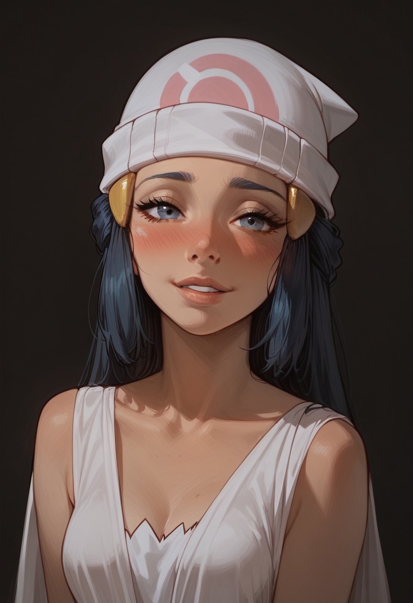 score_9, score_8_up, score_8. score_9, score_8_up, score_7_up, score_6_up, masterpiece, 4k, high quality, (best quality:1.1), ExpressiveH
1girl, dawn_\(pokemon\), medium breasts, blushing, looking at viewer, smiling, g0dd3ss, white dress
green background