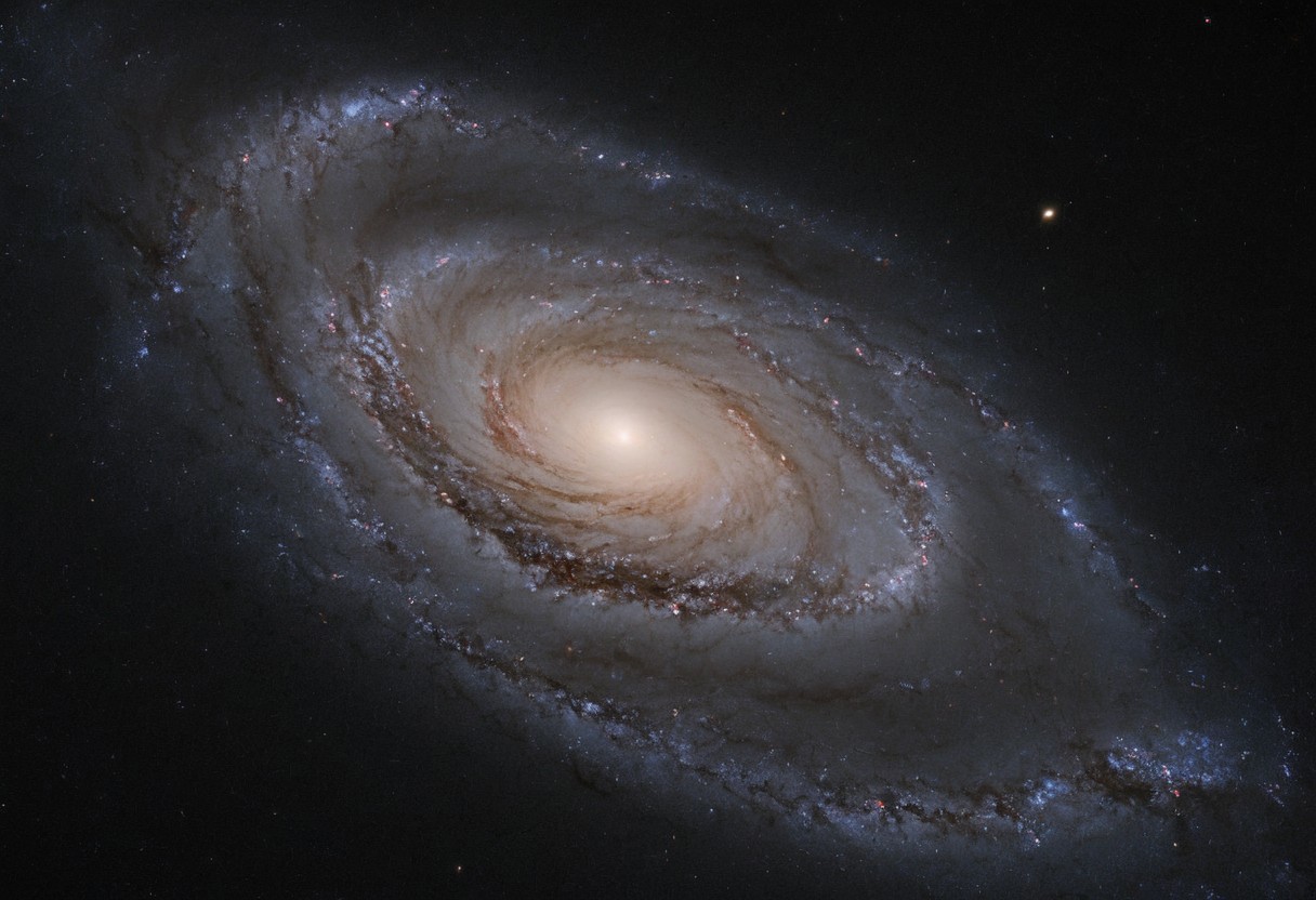 universe, galaxy, a beautiful swirling galaxy against the black backdrop of space.