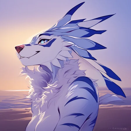 score_9, score_8_up, score_7_up, score_6_up, semi-realistic artwork, high quality, vibrant colors, best quality rendering, intricate details, high resolution, sharp focus, best render quality,[e621] Scappo Style
1girl,WereGarurumon,anthro, furry, white body, tail, blue eyes, slim waist, slender figure, round breasts,curvy,animal ears, snout,claws, body fur,,casual clothing,on beach