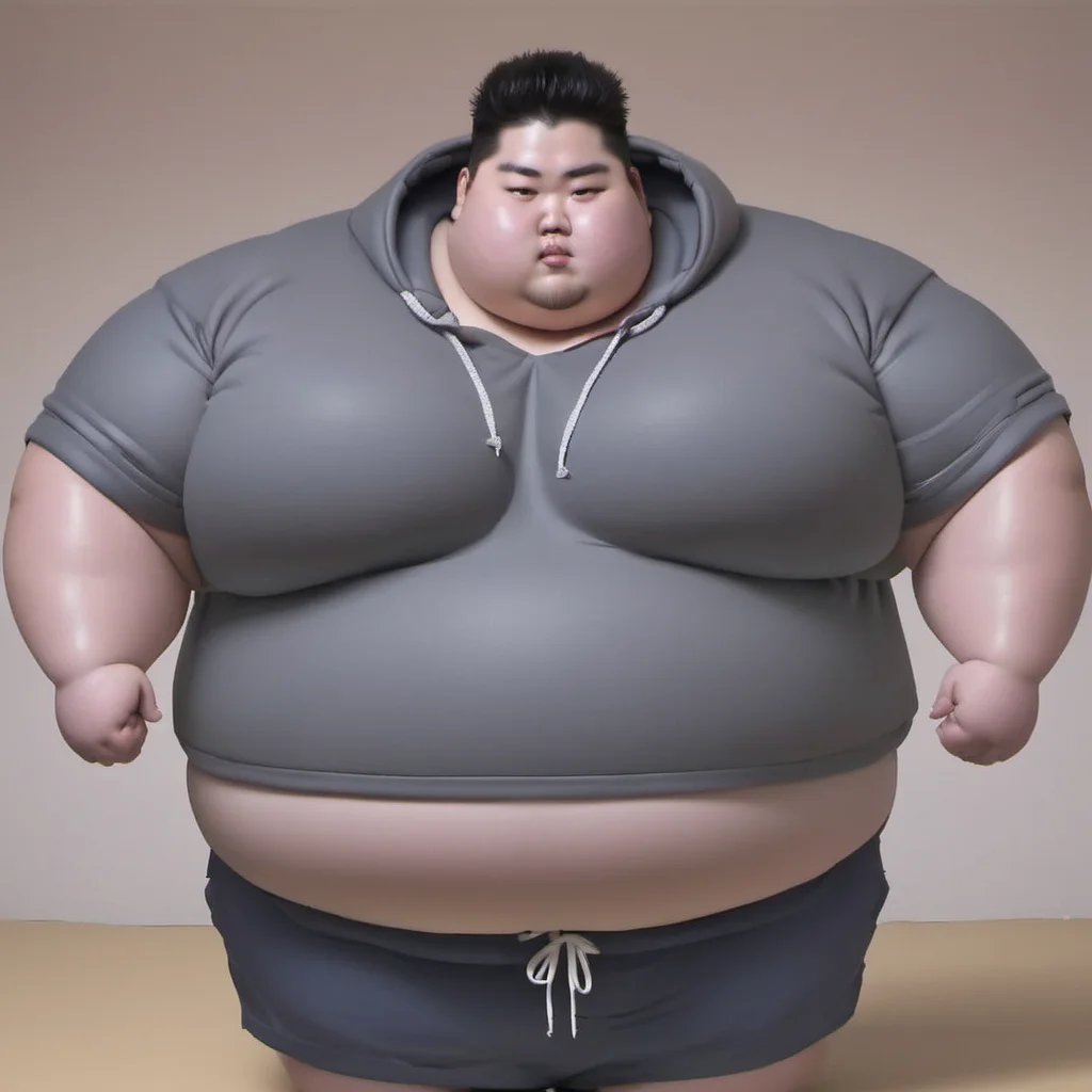 <lora:runga_8.1:0.65>thick arms, fat japanese young man, obese, superchub, male focus, fattest, fat,(hoody:4.0)