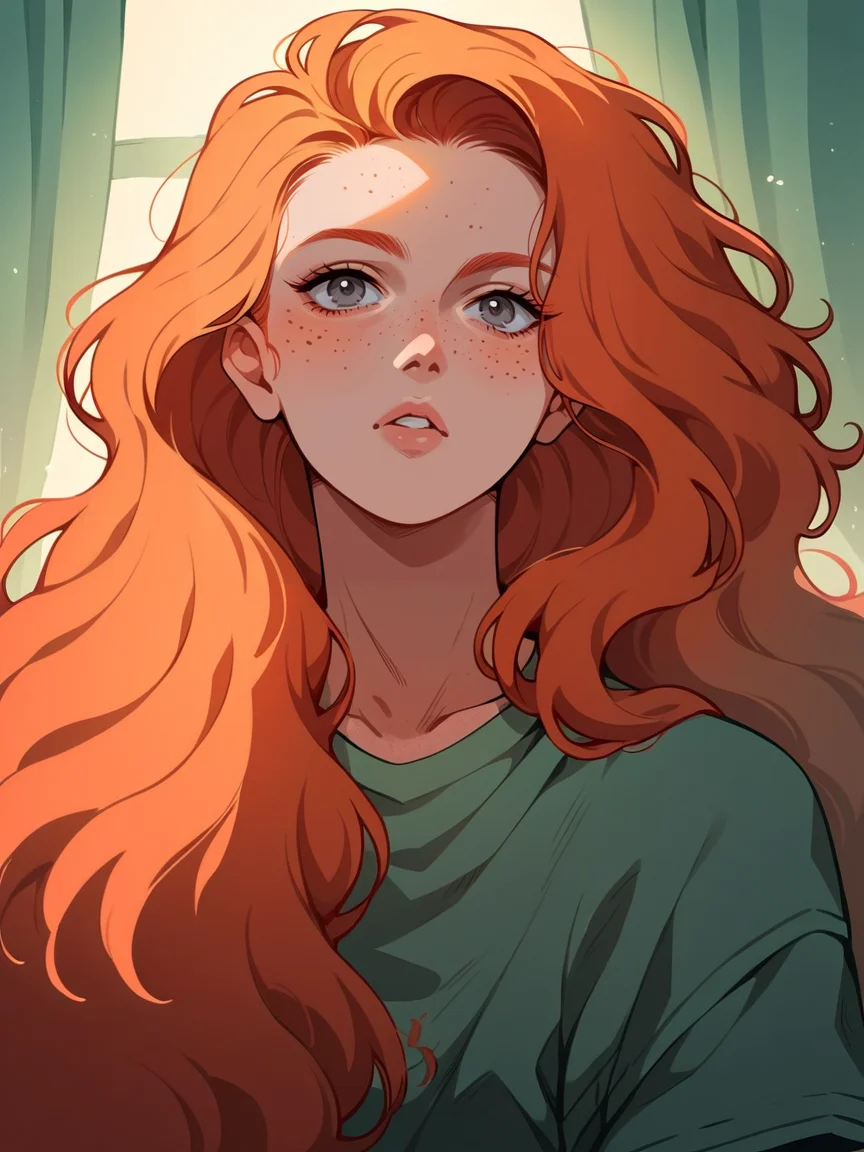 score_9. score_8_up, score_7_up, score_6_up, score_5_up, score_4_up, <lora:90s4n1m3XLP:0.7> 90s4n1m3, 1girl, long hair, Fr3ckles,1girl, freckles, grey eyes, ginger hair, <lora:Fr3ckledXLP:0.5>