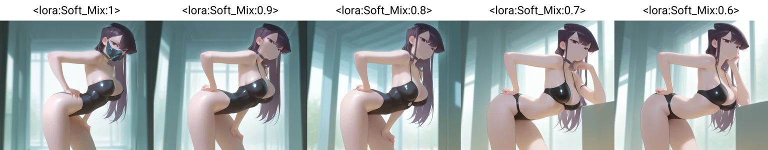 solo, sexy, komi shouko
,
standing, looking at viewer, cowboy shot, leaning forward, arched back, hand on own hip
,
masterpiece, best quality, very aesthetic, absurdres, Detailed face, detailed background, <lora:Soft_Mix:1>