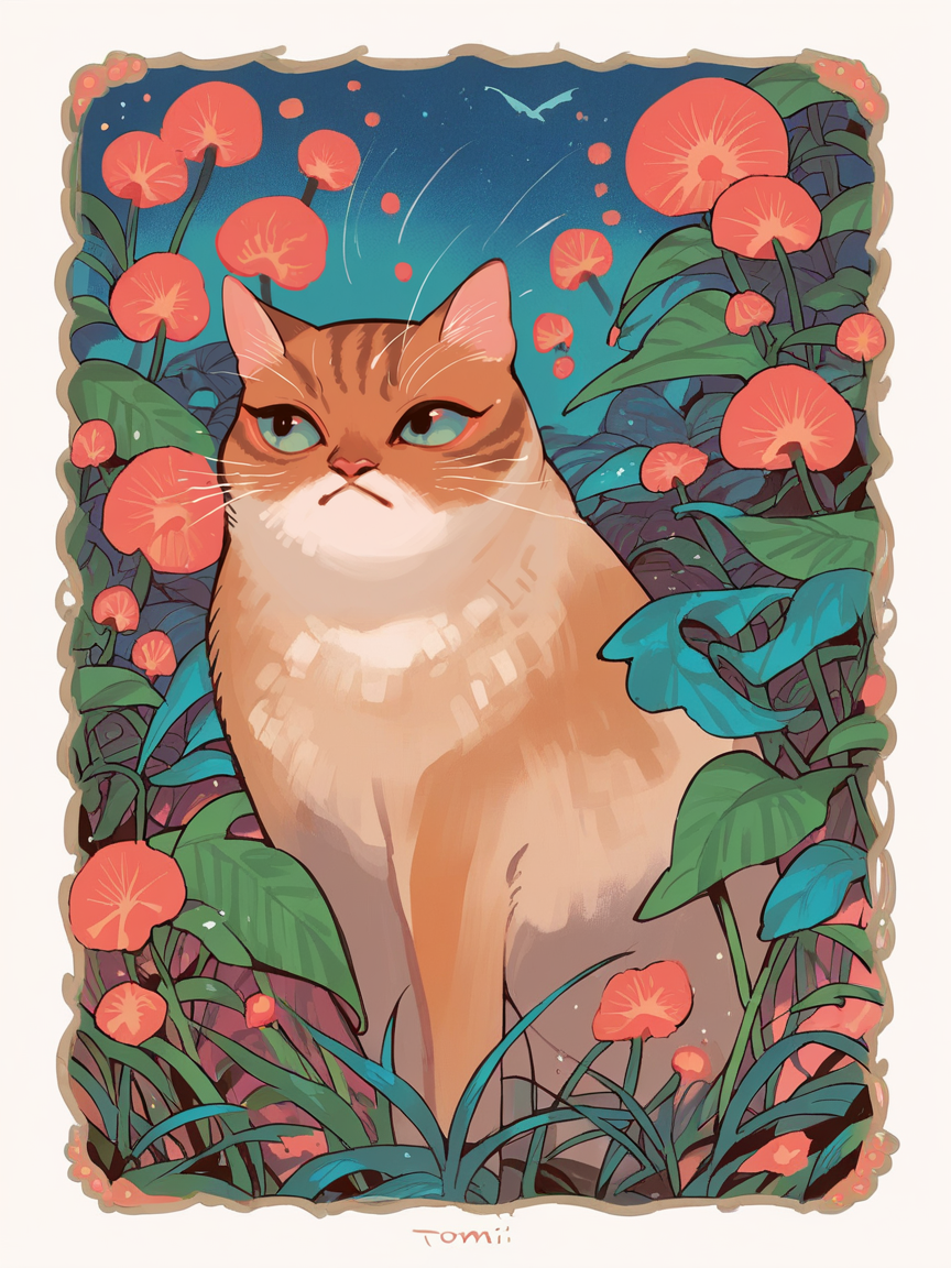 score_9, score_8_up, score_7_up, score_6_up, score_5_up,   <lora:tomidoronXLP:1> tomidoron, colourful, cat, feral, solo, 1boy, long hair, tan,