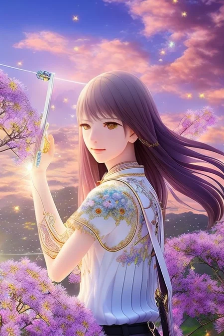 pale girl, in the style of hiten-style-nao, intricate, epic, dramatic lighting, vibrant colors, graceful, sophisticated