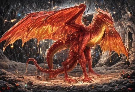Dragon in Christmas cave, cave, festive cave, Christmas decorations, Christmas lights
(((Sparkling, Sparkly))) glowing dragon, christmas dragon, dragon wrapped in Christmas lights, glowing matrix, glowing Christmas lights, hyper realistic, photorealistic, HD, High detail, High detail eyes, high detail face, wings, glowing wings, light scales, glowing Christmas lights on wings, glowing light scales, tail, tail wrapped in Christmas lights, four legs,
BREAK
Snowy background