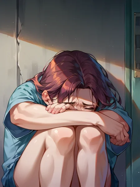score_9, score_8_up, score_7_up, score_6_up, score_5_up, <lora:f3t4lXLP:1> f3t4l, 1girl, sad