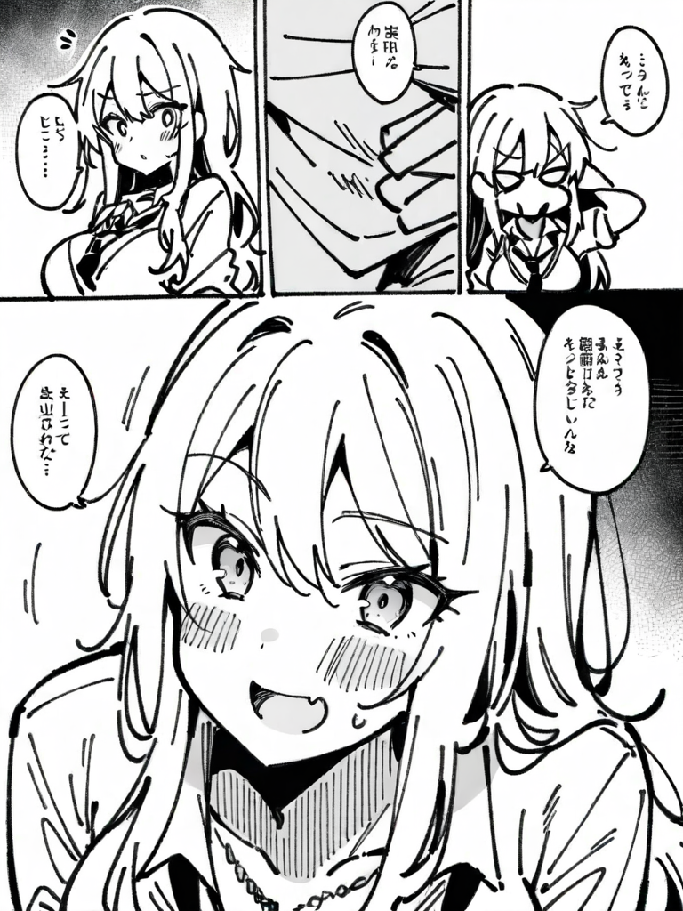 masterpiece,best quality,highly detailed,ultra-detailed,monochrome,comic,multiple views,
1girl,gyaru,kogal,<lora:skech_XL_v1:0.3>,