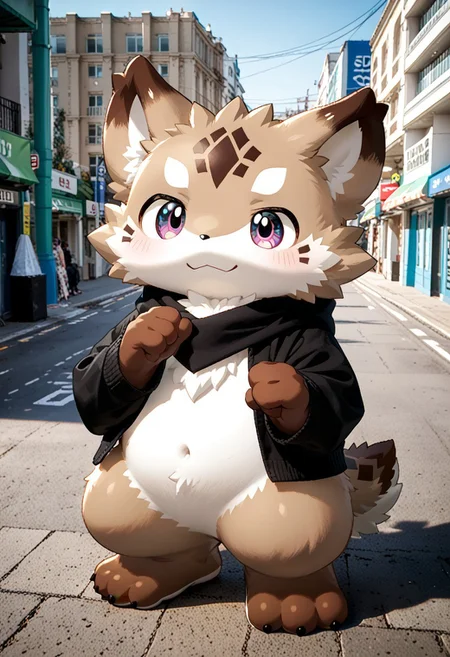 score_9, score_8_up, score_7_up, ((((sdgs4by zuppu11)))), photo background, 1boy, furry, kemono, cute, solo, full body, zPDXL3