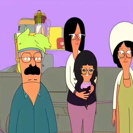 woman, bobs-burgers style