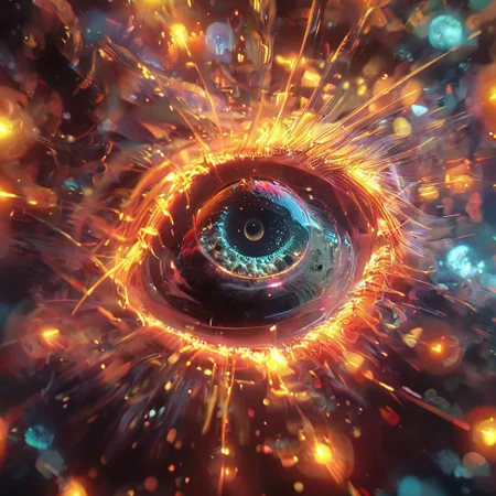 Score_9_up, score_8_up, score_7_up,source masterpiece,(EyesHD:1.2), (4k,8k,Ultra HD), masterpiece, best quality, ultra-detailed, very aesthetic, sharp focus, depth of field, vibrant colors, ray tracing, best lighting, detailed illustration, detailed background, cinematic, glowing particles, shinny, glitter, intricate details, high res image, best quality, rating_questionable, dramatic, cinematic,PsychadelicChaos, psychadelic,frierenkiss,blowing kiss, puckered lips, o3o,HoldingBlackHole, hand up,Frieren, 1girl, solo,long hair, pointy ears, twintails,radient teal eyes,eye focus,face,sparkle,looking at viewer,glowing,eyelashes jewelry, elf, earrings, capelet, white capelet, long sleeves, parted bangs, dress, Frieren looking as though she was blowing a kiss but has a black hole instead of a heart coming at viewer,grgnt, swirling black hole, outline around black hole is distorted and wavy around the black hole,the light rings on the black hole are filled with red and amber sparks,luxurious, professional fine composition,glowneon,glowing,sparks