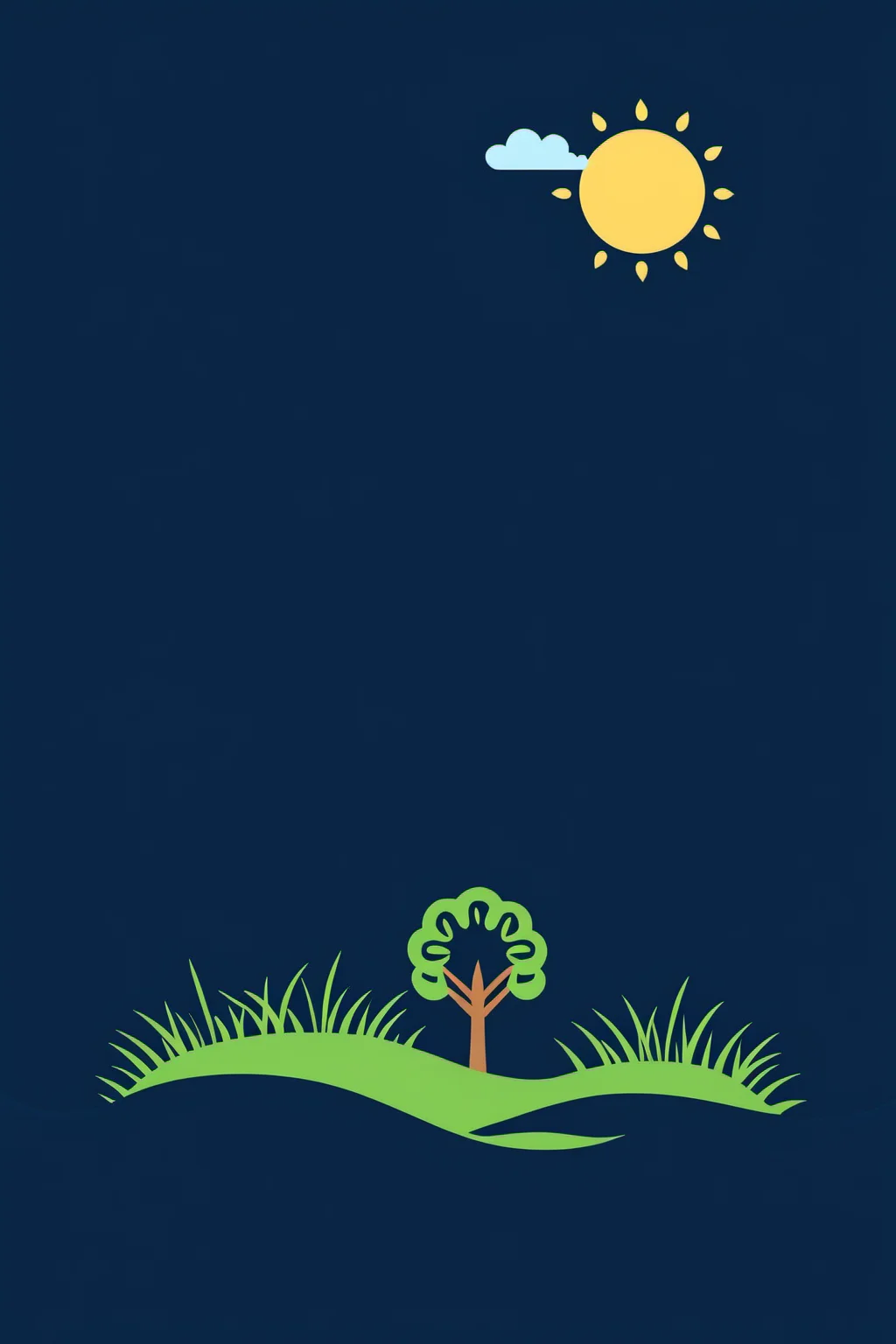 <lora:chahualiu:0.9>,chahua, no humans, sun, grass, cloud, blue background, simple background, sky, tree, moon