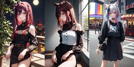 highly insanely detailed, masterpiece, top quality, best quality, highres, 4k, 8k, RAW photo, (very aesthetic, beautiful and aesthetic), 
(1girl:1.3), solo focus, cat girl, 
[[small waist]], [skinny], (anorexic, anorexia:1), 
<lora:Anorexition_v1-rep60-d64-a48:0.5>, 
(__lazy-wildcards/char/haircolor__), 
__lazy-wildcards/dataset/background__,âââ