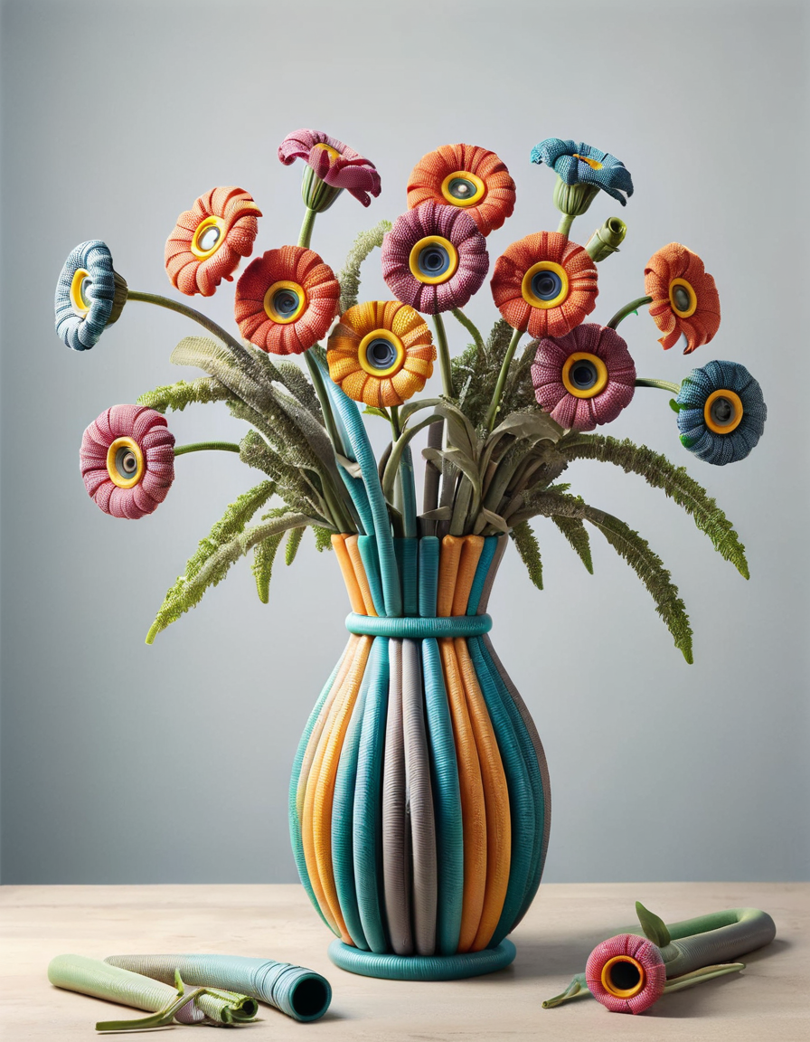 flowers in a vase, multicolor <lora:ral-watrho:1> ral-watrho