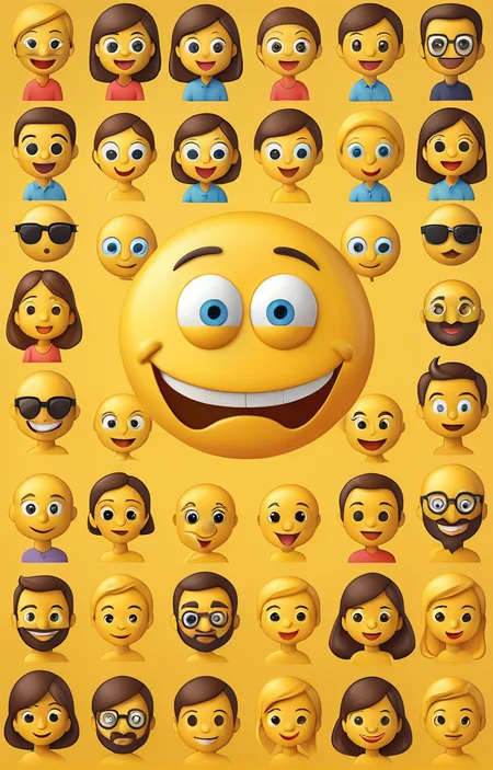 masterpiece,best quality,<lora:tbh374-sdxl:0.6>,illustration,style of emoji,emoji sheet portrait of family
