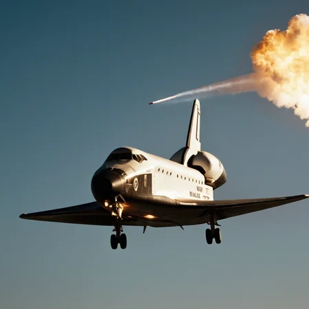 cinematic film still of <lora:James Bond 007 style:0.9> detailed sharp image of
a space shuttle is flying through the air,military,no humans,scenery,smoke,science fiction,aircraft,military vehicle,vehicle focus,lights , dramatic light, dramatic shadow light, contrast, cinematic color, cinematic look, filmic, realistic, realism, perfection, perfect, Kodak, Kodak film, movie still, spy film, action themed, espionage, James Bond style, James Bond film style, 007 style, 007 film style, shallow depth of field, vignette, highly detailed, high budget, bokeh, cinemascope, moody, epic, gorgeous, film grain, grainy