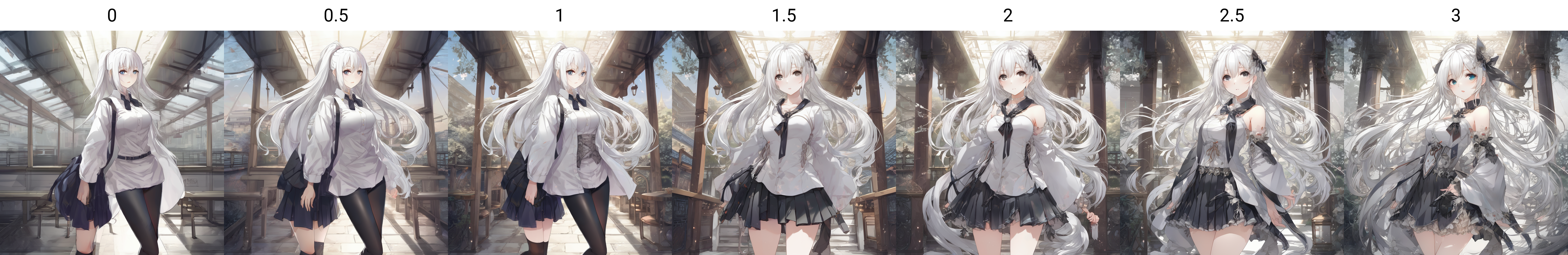 anime style,1girl, white hair, standing,  <lora:OrnateAnimeStyle_XL_v1_AutoRunMech:0>