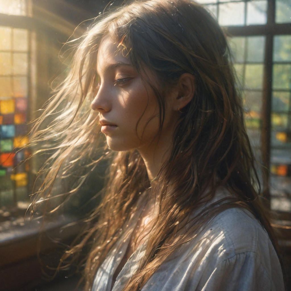 <lora:nwsj_xl_v2:0.5>,<lora:SDXL_Overlighting:1.5>,real world,(hyperrealism:1.1),(scales of extreme detail:1.3),best quality,
dingdall effect,1girl,fog,(sunlight exposure:1.3),(sunlight through the hair:1.3),long hair,sweat,(close-up:1.2),(look looking at viewer:1.3),(wound:1.2),scab,damage,(gorgeous colors:1.3),church,(colorful glass:1.2),holy light,cross,