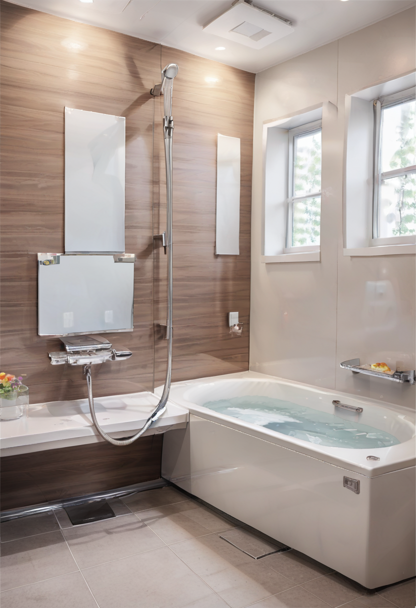 score_9, score_8_up, score_7_up, rating_safe, masterpiece, best quality, absurdres, unity 8k wallpaper, official art, official style, source_anime, uncensored, game cg, megami magazine,
JMF2, scenery, tiles, faucet, bathtub, indoors, window, bathroom, tile wall, tile floor
 <lora:JMF2_PONY_V1:1>