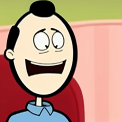 score_9, score_8_up, score_7_up, score_6_up, score_5_up, score_4_up, source_cartoon BREAK bob oblong, 1boy, shirt, white shirt, pocket, tie, black tie, brown pantlet, amputee, quadruple amputee, black hair, balding hair, laughing, closed eyes, open mouth, teeth, tongue, belt, black belt, cel shading, couch, red couch, on couch BREAK best quality, 4k, 8k, 10k, 32k, UHD, uploaded on DeviantArt