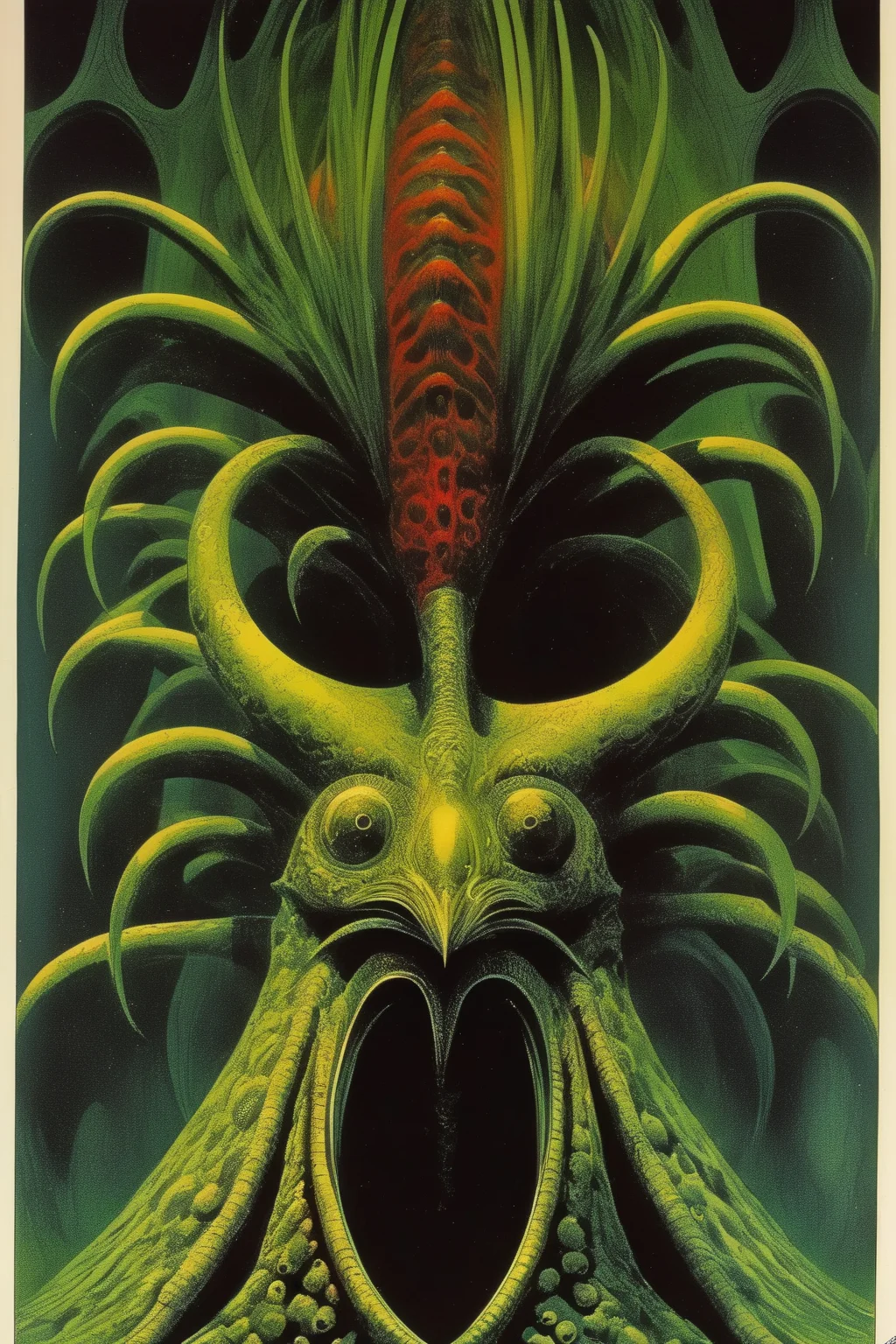 <lora:Philippe Druillet Style:1>Philippe Druillet Style - Ghidora as designed