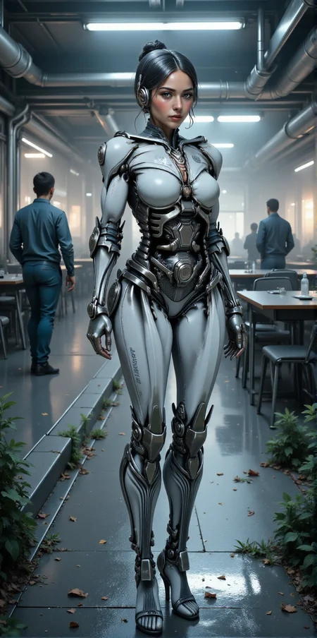 cybernetic robot retro cyberpunk detailed photography, surreal detailed cinematic scene, hyperrealistic details, beautiful cyborg girl, perfect girl with luxury and sleek robotic body, product of futuristic corporation, white and black steel environment and theme, intricate details, delicate sharp lines, moloch ilustration style <lora:Midjourney_-_SemiReal_Dreams_FLUX_LoRA:1> <lora:flux-photo_beta_transparent:1> <lora:BLUE_mk4_angel_FLUX_06:1.2> <lora:BLUE_mk4_angel_FLUX_04:0.5> . 80's inspired, synthwave, neon, vibrant, detailed, retro futurism . android, AI, machine, metal, wires, tech, futuristic, highly detailed