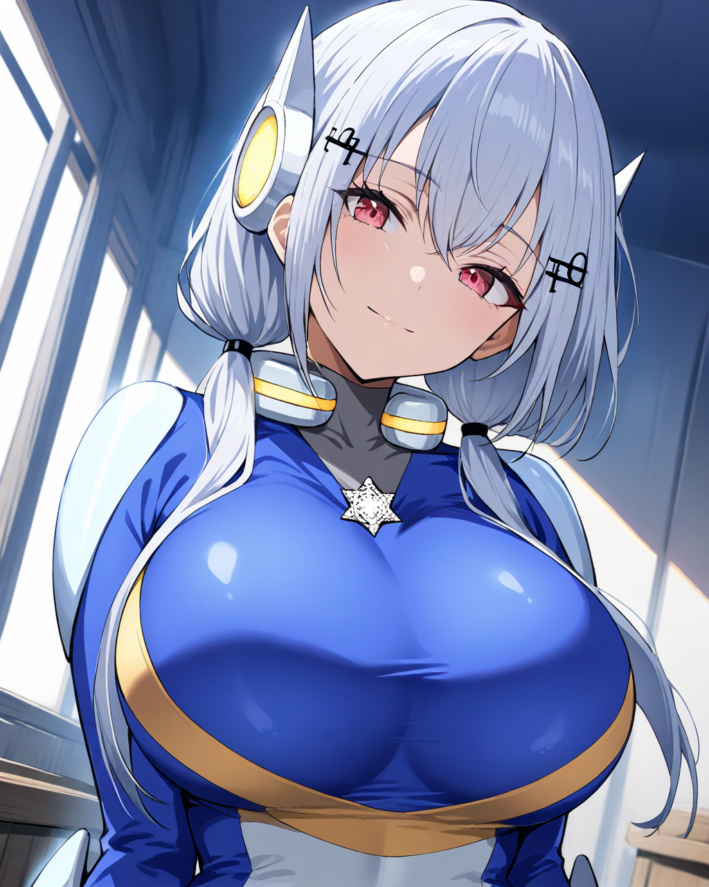 1girl,
HakaseFuyukiNijisanji,
safe, solo, dynamic angle, upper body,
hair ornament,
beautiful eyes,
looking at viewer, head tilt, light smile,
bodysuit,
huge breasts,
science fiction, indoors,
depth of field,
<lora:kp_HakaseFuyukiNijisanjiBodysuitAnimagineXL_v1_1:1.0>,
masterpiece, high score, great score, absurdres