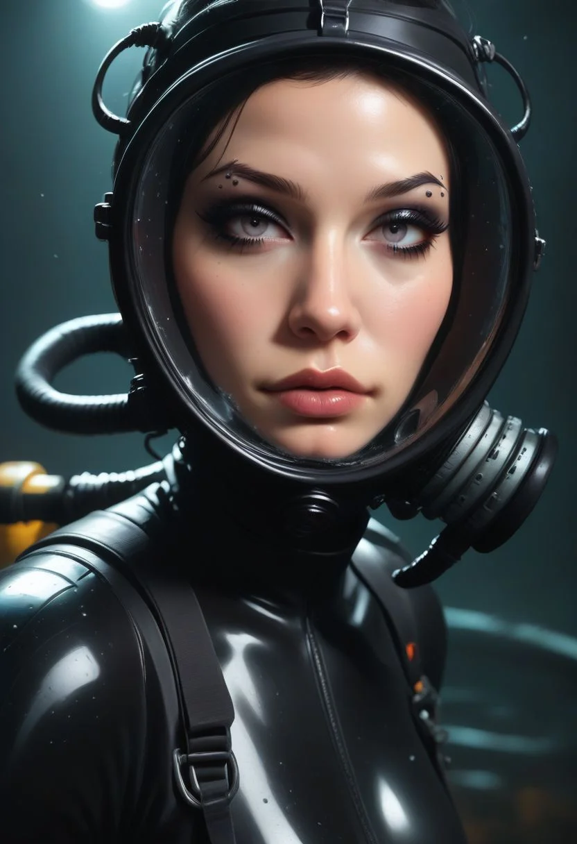 score_9, score_8_up, score_7_up, score_6_up, score_5_up, score_4_up, BREAK,
1girl, goth, makeup, scuba mask, shiny wetsuit, pureerosface_v1, close up face, face portrait, shiny eyes, looking at viewer