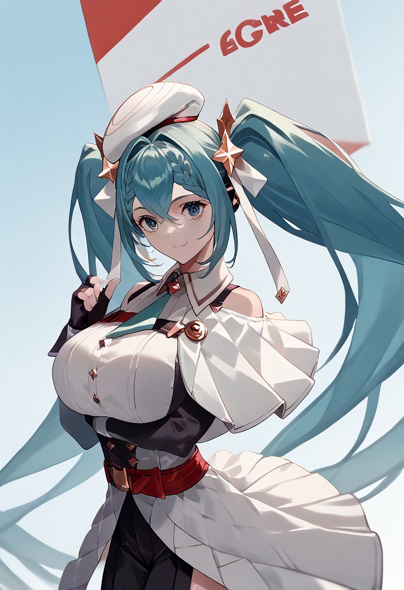score_9, score_8_up, score_7_up, score_6_up, score_5_up, score_4_up, source_anime, solo, 1girl, 
racingmiku, nnn, huge breasts, 
masterpiece, best quality, very aesthetic, absurdres,