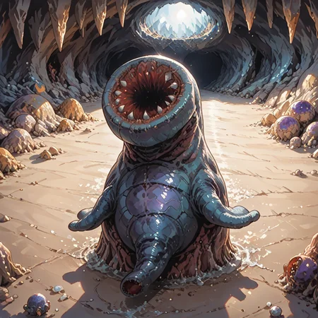 score_9, score_8_up, score_7_up, best quality, masterpiece, source_anime, BREAK
in dark cave
<lora:giggi:1>, no humans,solo, teeth, sharp teeth, full body, open mouth, giggi, monster, small, <lora:add-detail-xl:1> <lora:detail_eyes:0.5>