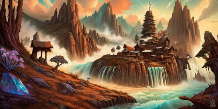 steep mountain front, rocks, vast nature, birch trees, water, cauldron,
snowy, ice, winterwonderland
<lora:CattlePunkAI:0.70> CattlePunkAI, old town ruins, <lora:Wasteland:0.60> Wasteland, the, and, with, wasteland, background , octane render, landscape of a ((close-up flower, pistils,:0.70) ,|rare crystal minerals}, (intricate detailed background:0.90) :1.3) , Spring, art by Clive Barker, Dan Mumford, Butcher Billy and Russ Mills, modern, science fiction, asymmetrical