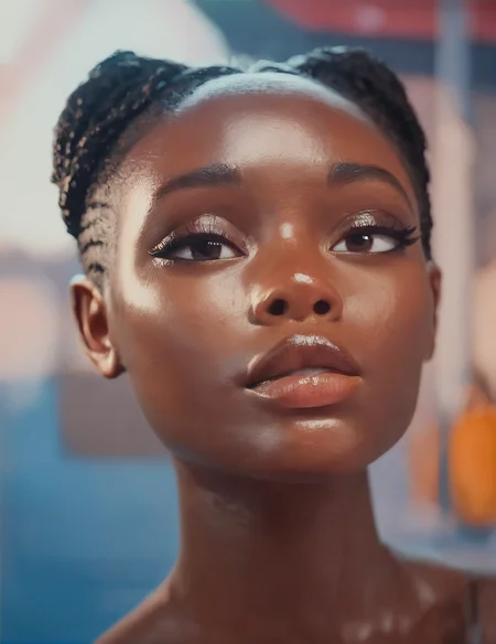 <lora:EbonyFacePDXL:0.3> ebony female, bface, dark skinned female, ebony female, face focus, score_9, score_8_up, score_7_up, (cartoon_source)