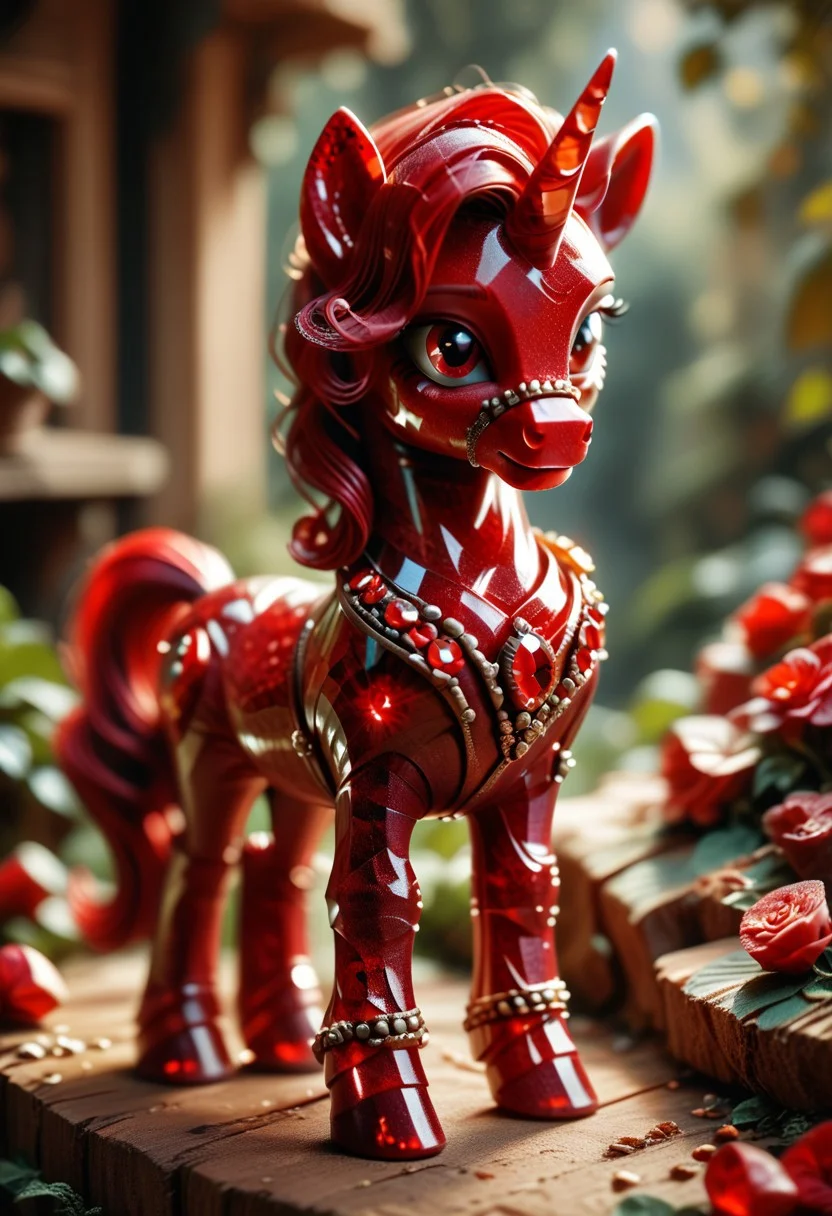 score_9, score_8_up, score_7_up, Realistic, BREAK,
World Morph (ruby), pony unicorn
