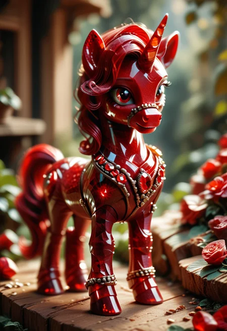 score_9, score_8_up, score_7_up, Realistic, BREAK,
World Morph (ruby), pony unicorn
