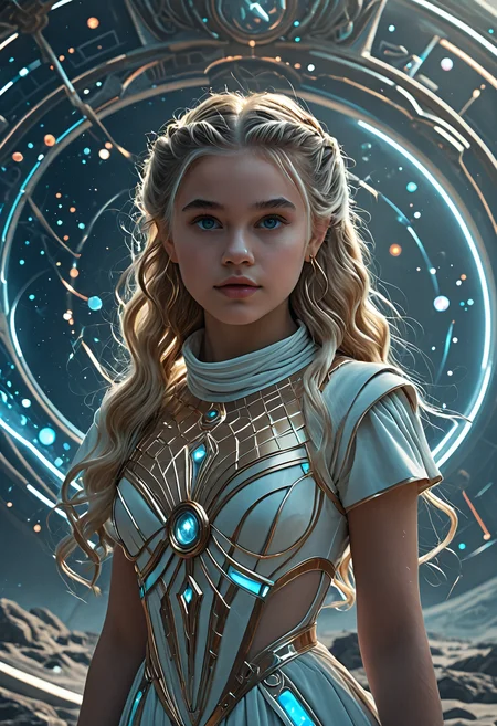 ethereal fantasy concept art of <lora:Beeple_retrofuturism-000005:1>,Beeple style,retrofuturism,<lora:Alice Prin OC-000005:1>,Alice Prin,1girl, . magnificent, celestial, ethereal, painterly, epic, majestic, magical, fantasy art, cover art, dreamy