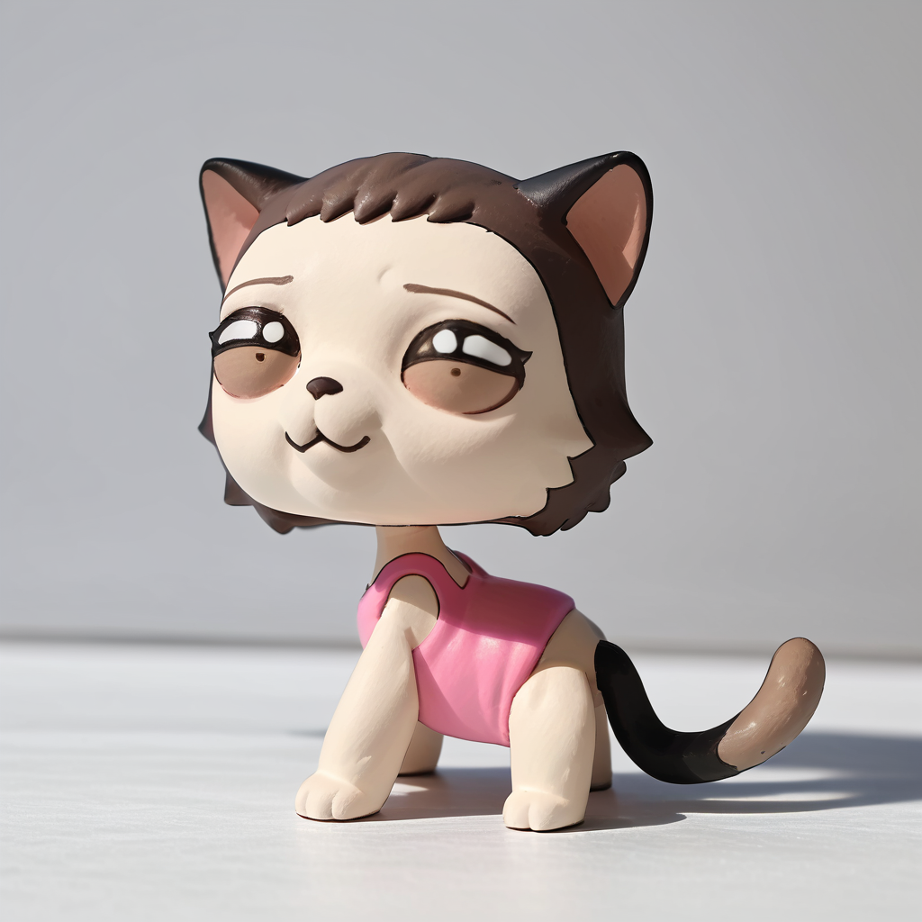 score_9_up, score_8_up, furry female, felid, cat, summer smith, brown hair, pink tank top, <lora:Rick_and_MortyPonyV1:1>, photorealistic, custom lps, littlest_pet_shops, <lora:LPS-000009:1>