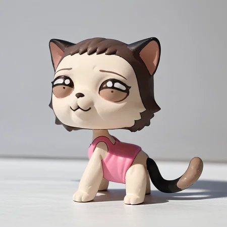 score_9_up, score_8_up, furry female, felid, cat, summer smith, brown hair, pink tank top, <lora:Rick_and_MortyPonyV1:1>, photorealistic, custom lps, littlest_pet_shops, <lora:LPS-000009:1>