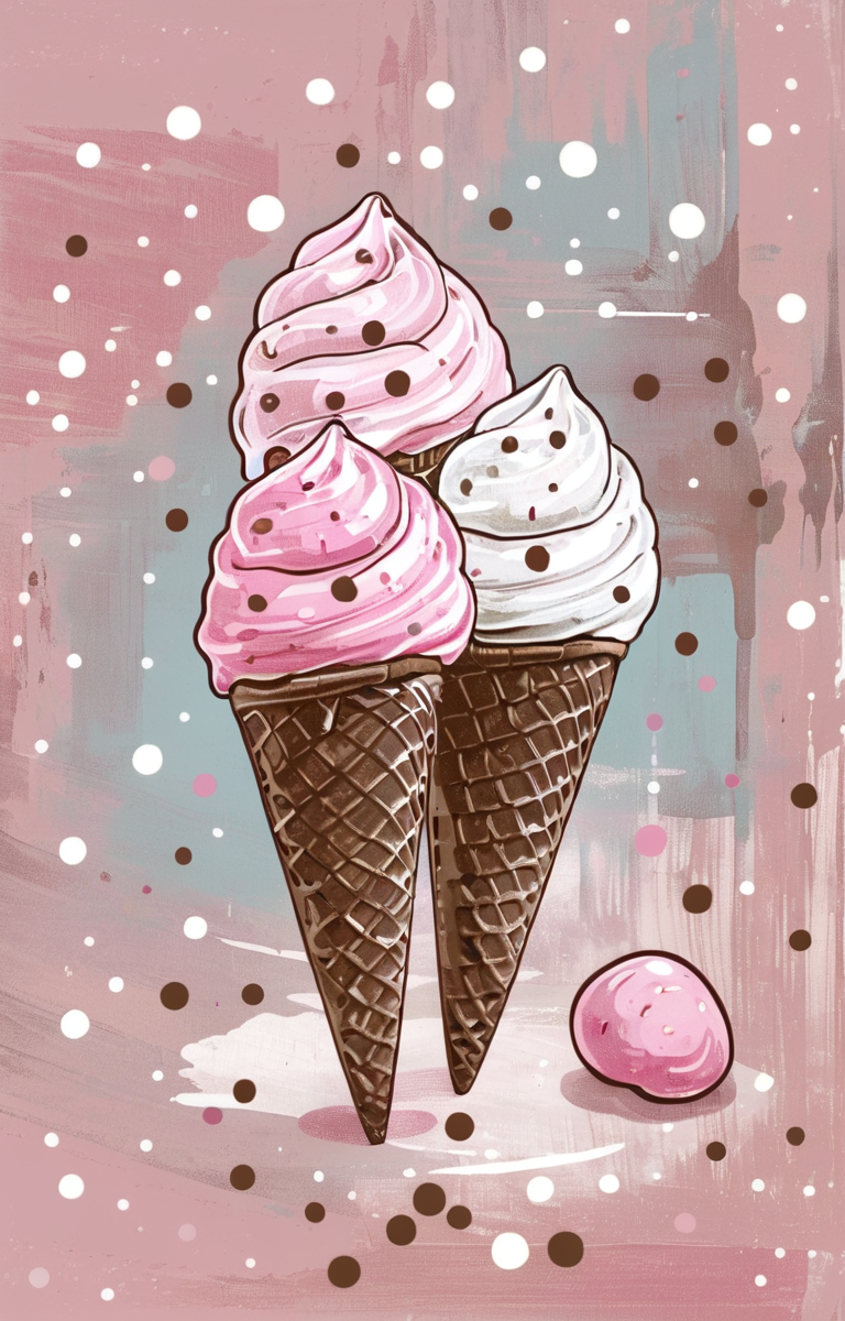 masterpiece,best quality,<lora:tbh14-sdxl:0.9>,illustration,ice cream decaying peonies