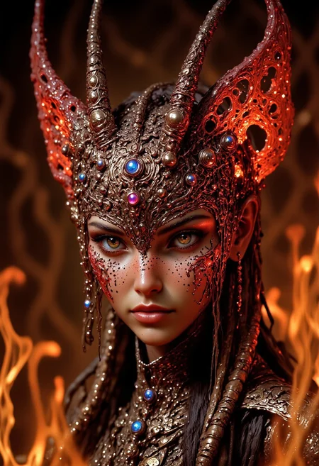 score_9, score_8_up, score_7_up, score_6_up, score_5_up, score_4_up, feral cat, chibi, solo, close up, portrait, female cat demon, horns, glowing eyes, purple fire, red tattoos, ornate woven silver clothing, delicate silver accessories. full body, face focus. Cinematic lighting with orange sparks and embers floating in the background create a fiery scene with high contrast, volumetric rays and bokeh. hkevil, masterpiece, best quality, highly detailed, sharp focus, dynamic lighting:1.2) hkevil, masterpiece, best quality, highly detailed, sharp focus, dynamic lighting
Hide