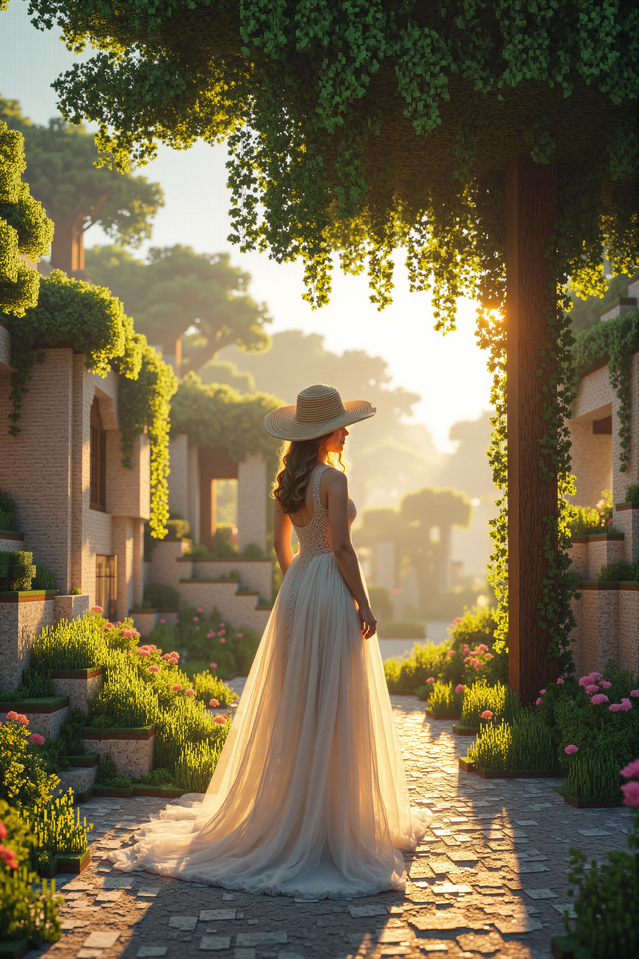 masterpiece,best quality,4k,HDR,hi-resolution,tetradic colors in details,(volumetric light:0.8),(light diffusion:0.9),light ray tracing,very realistic,midjourney,detailifier,db4rz style,digital art,full body shot,A young woman,adorned in a diaphanous white dress and a wide-brimmed hat with a cerulean band,sits contemplatively on a sun-drenched stone ledge. Her wicker basket rests beside her. Dynamic three-quarter shot,emphasizing the juxtaposition of her tranquil repose against the sprawling vista of a cerulean sea and a cascade of whitewashed,Cycladic-style buildings clinging to the coastline. Meticulous detail in the architecture,the texture of the stone steps,and the individual sailboats dotting the bay. Effulgent,natural lighting. Expand the scene by adding bougainvillea cascading over the white walls and the faint,mellifluous chime of distant church bells. Focus on the interplay of light and shadow on the buildings and the undulating texture of the sea,
(A lush olive tree grows beside the stairs, and it's covered with wisteria. The golden sunlight penetrates the tree canopy, creating a spiral, swirling pattern of light that floats and disperses:1.2),