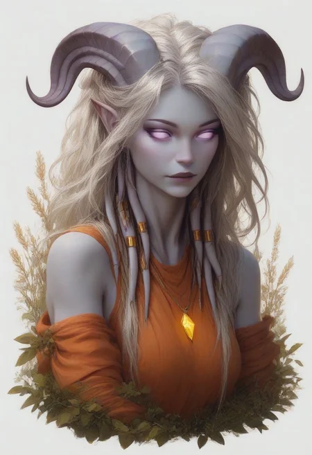 (absurdres, highres, best quality, masterpiece:1.4),
score_9, score_8_up, score_7_up, score_6_up,
detailed,
detailed body,
detailed face,
(culDraenei,
female,
purple eyes,
no sclera,
no pupils,
athletic,
tall,
slim,
pale skin,
grey skin,
long ears),
loose long orange dress,
yellow pendant,
sleeveless,
cheerful,
(((full body))),
posing,
(((white background, plain background))),
(((no objects in background)))