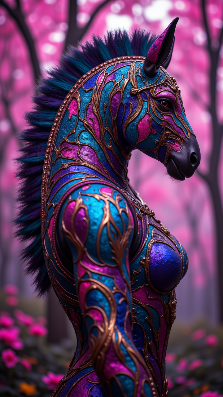art by greg rutkowski, loish, rhads, ferdinand knab, makoto shinkai, lois van baarle, ilya kuvshinov, rossdraws, tom bagshaw and alphonse mucha, shot from side of an ethereal (Zebra:1.3) , wearing beautiful armor of Conflux, its armor of Hate is made from satin, magic, rich colors, concept art, aidmaMJ6.1, aidmaimageupgrader, aidmahyperrealism