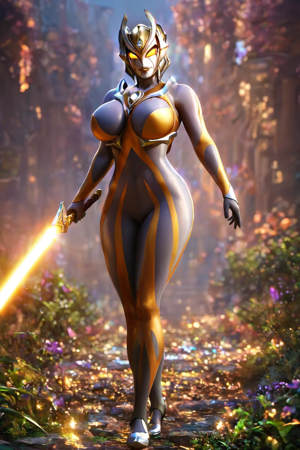 score_9,score_8_up,score_7_up,
pov,1girl,mature female,milf,huge breasts,narrow waist,wide hips,full body,looking at viewer,energy sword,
Outstanding,master work,32K,UHD,best quality,perfect work,ray tracing,ultra-clear,ultra-high-definition,detailed,ultra-high resolution,Best quality,masterpiece,soft light,official art,masterpiece,high quality,highres,absurdres,best quality,epic scene,natural textures,<lora:Camearra Pony 2.5D:1>,camearra,alien,tokusatsu,bodysuit,yellow eyes,glowing eyes,no pupils,