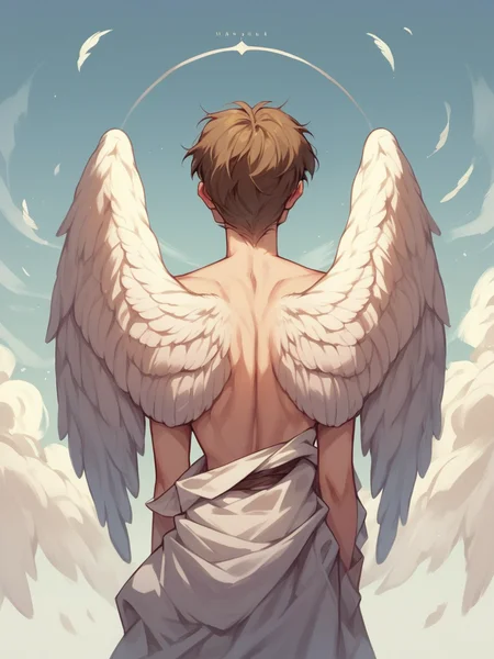 score_9, score_8_up, score_7_up, score_6_up, score_5_up, score_4_up, 1, w1ngs, <lora:w1ngsXLP:0.7> 1girl, angel wings, from behind,