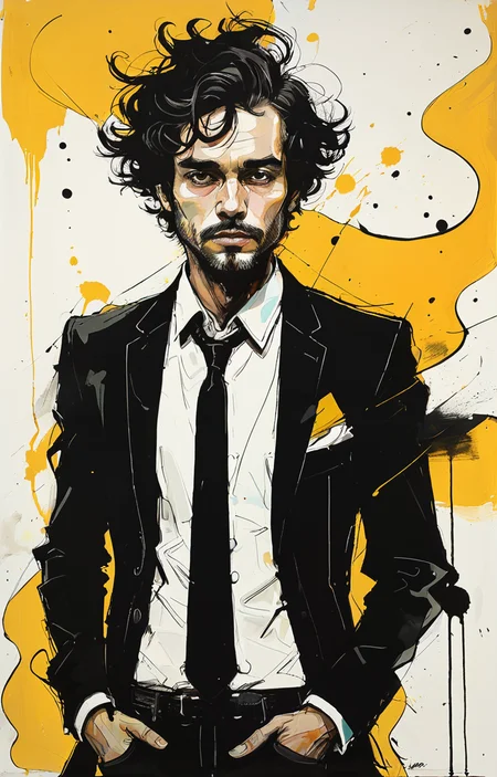 masterpiece,best quality,<lora:tbh333-sdxl:0.6>,illustration,style of Jim Mahfood portrait of noble man