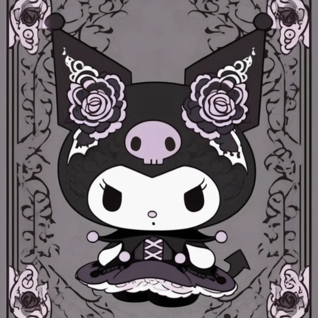 Gothic style Kuromi, <lora:kuromi:1> kuromix . Dark, mysterious, haunting, dramatic, ornate, detailed