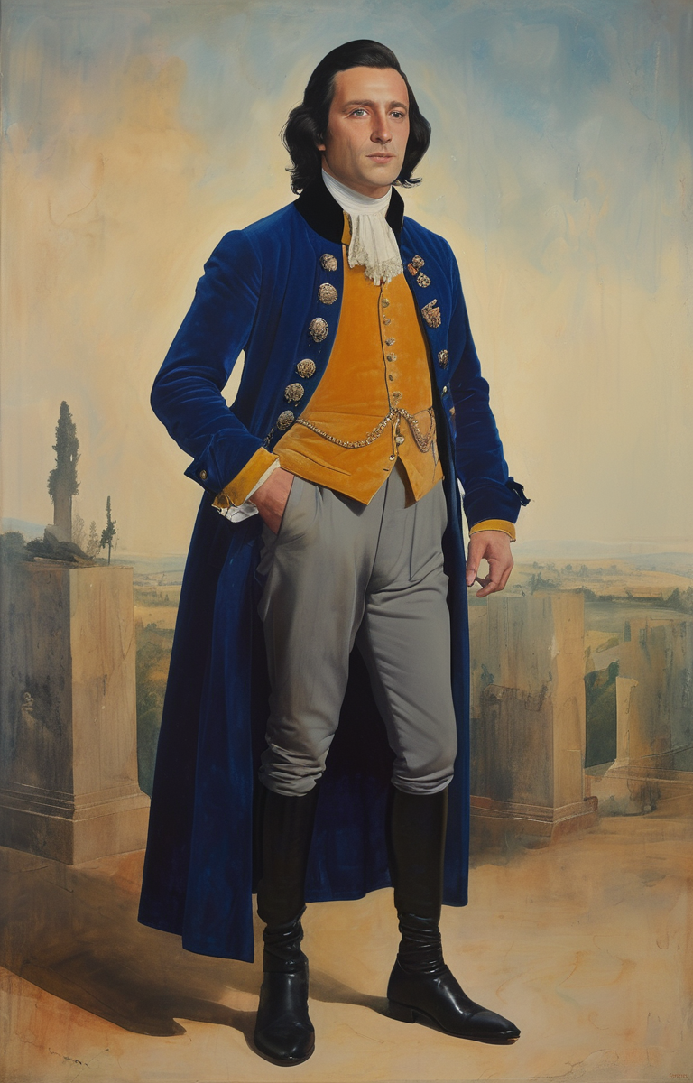 masterpiece,best quality,<lora:tbh222-sdxl:0.9>,illustration,style of Ronnie Landfield portrait of noble man