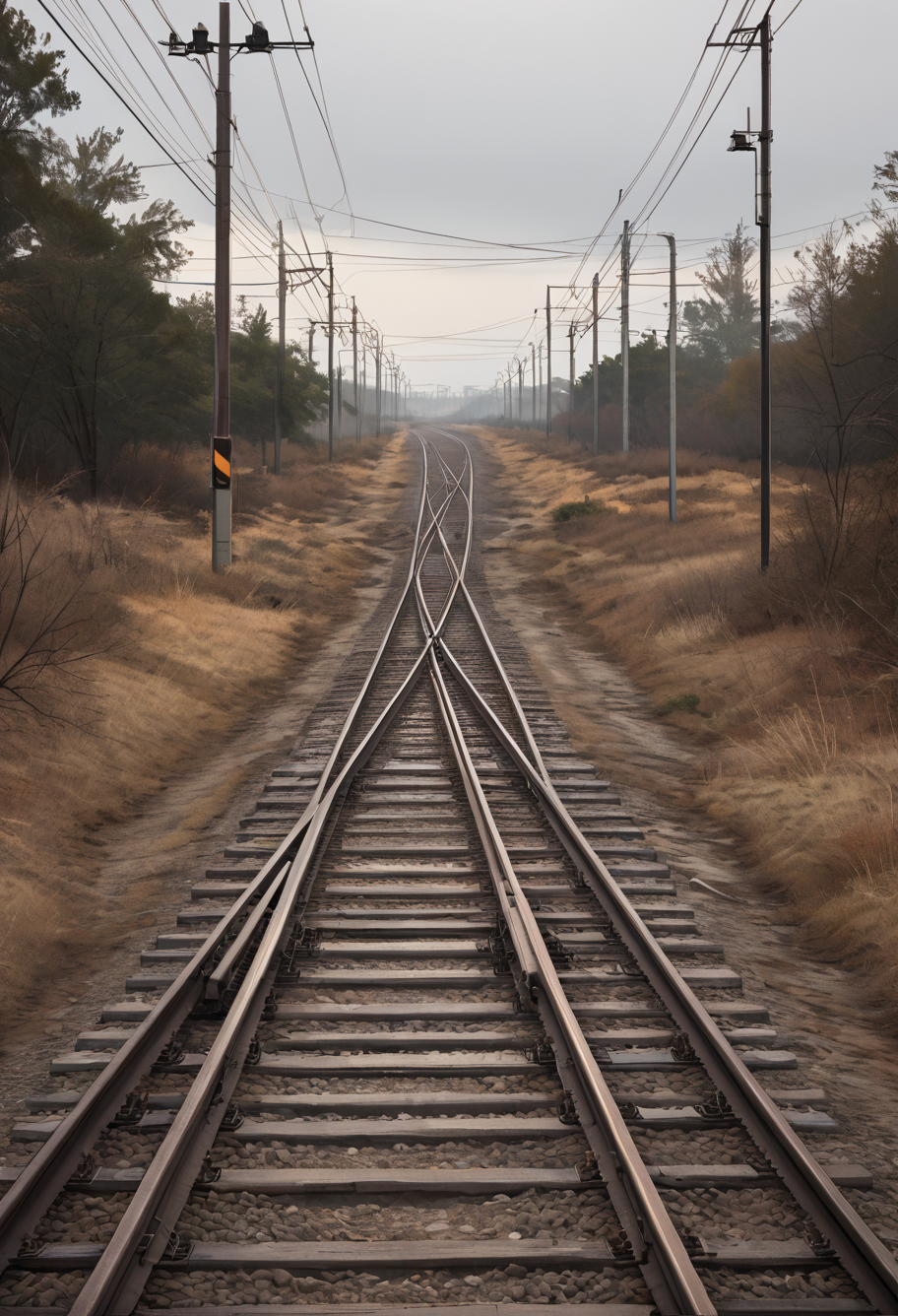 ,ruanyi1363,railroad tracks,1girl,full body,walking,<lora:1363 railroad tracks_v1_pony:1>, score_9,score_8_up,score_7_up,,8k,solo,,